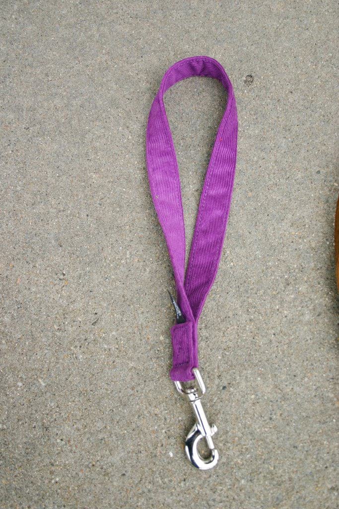 Hemp Dog Short Leash Plum Corduroy