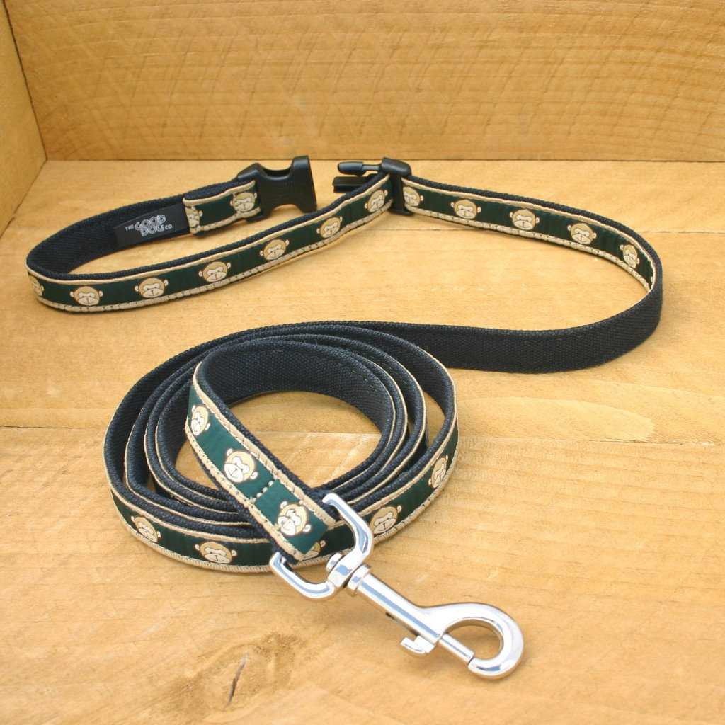 Hemp Dog Leash 6' Emerald Monkey ClickNGo