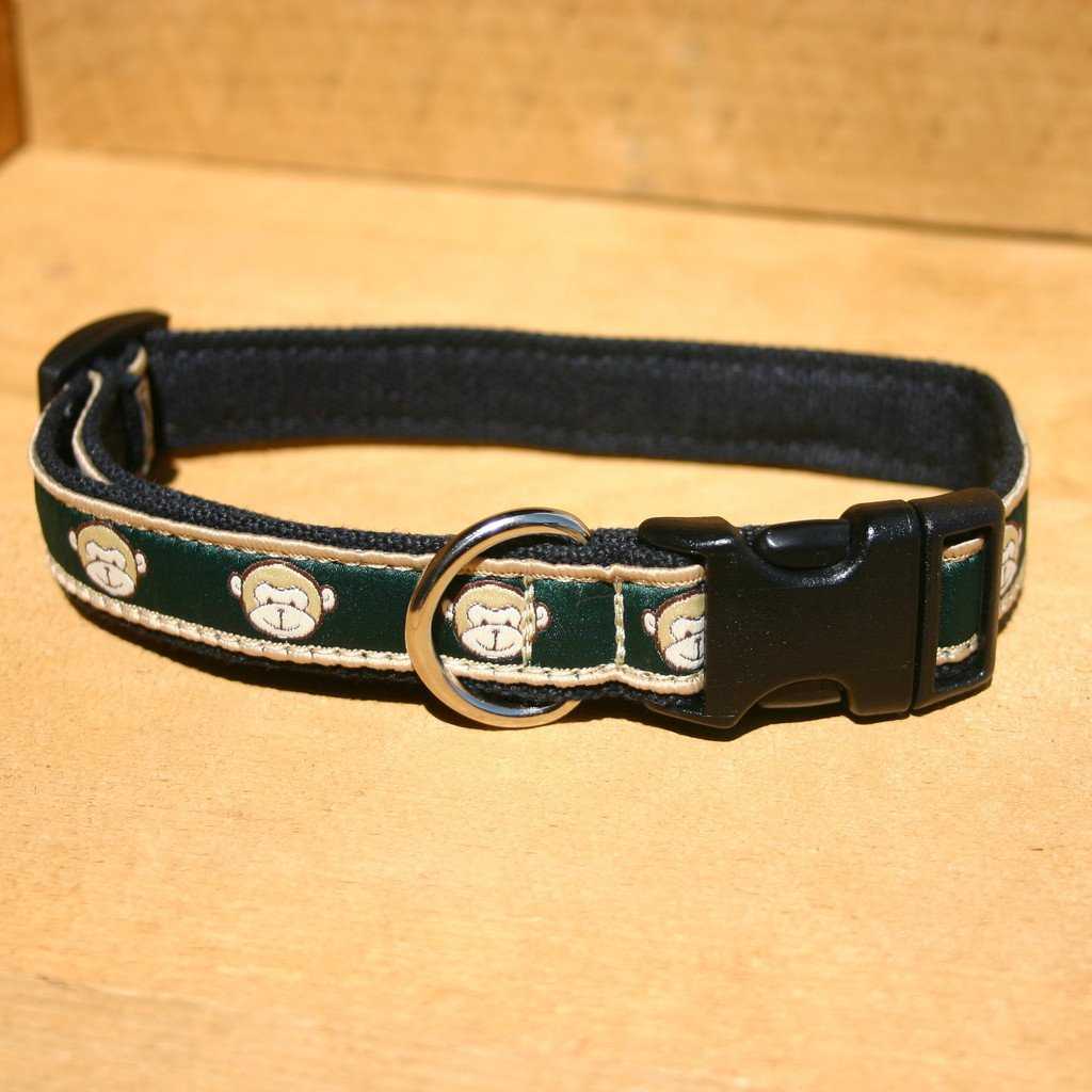 Hemp Dog Collar Emerald Monkey