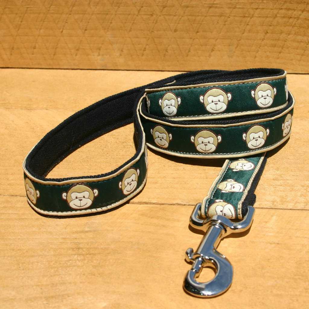 Hemp Dog Leash 6' Emerald Monkey