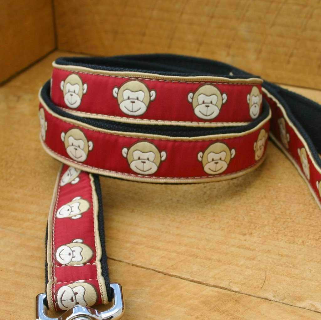 Hemp Dog Leash 6' Garnet Monkey