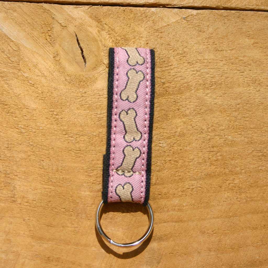 Hemp Key Chain Pink Bones